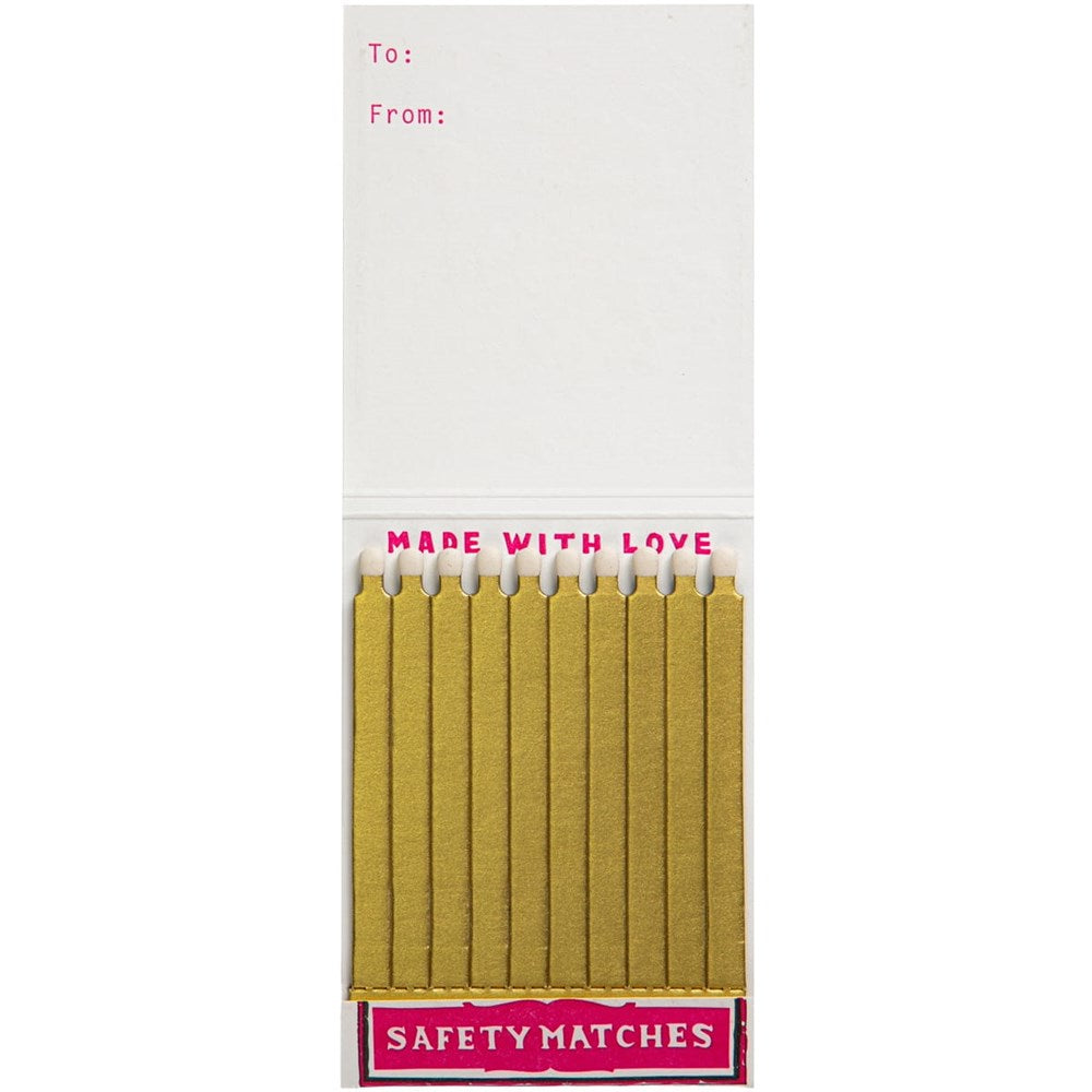 Archivist Double Happy Kitten Matchbook (1 pc) shown open