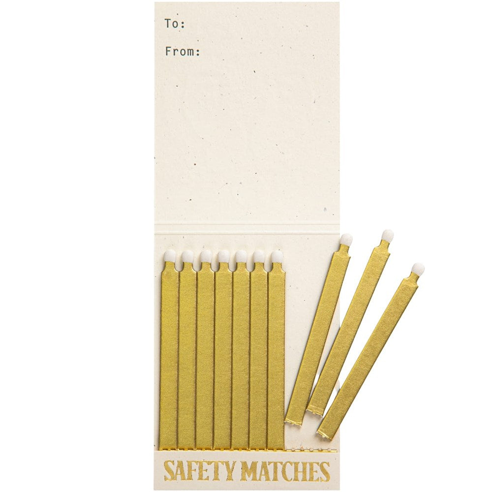 Archivist Stay Cool Matchbook (1 pc) shown open with 3 matches detached from book