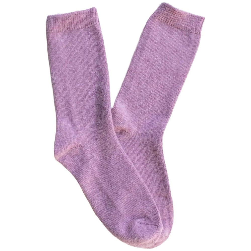 Tiepology Bright Winter Wool Cashmere Blend Socks - Lilac  