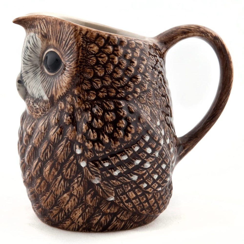 Quail Ceramics Tawny Owl Jug (1 pc) side view showing handle
