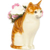 Quail Ceramics Squash Bud Vase (1 pc) shown with pink and white flowers inside vase