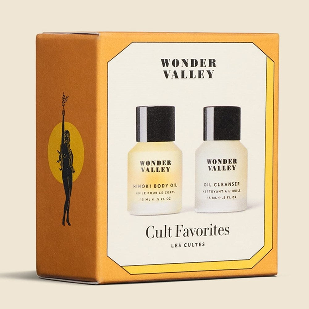 Wonder Valley Cult Favorites Set (2 pc) box at a angle