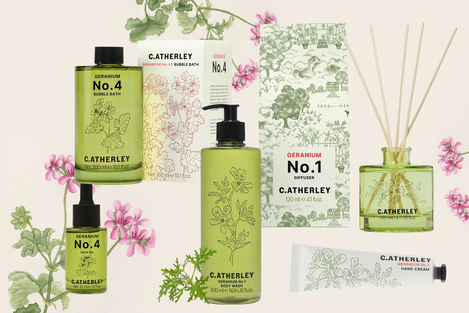A selection of C.Atherley products