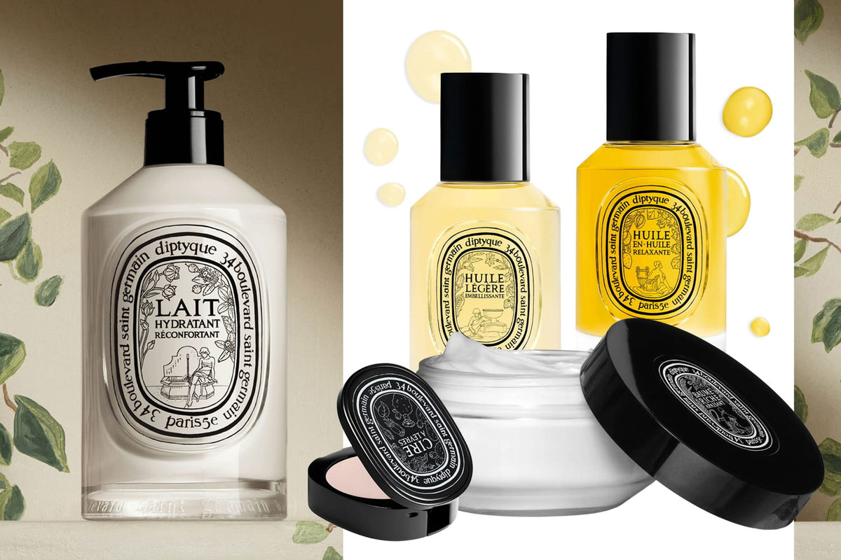 A selection of Diptyque products from the Les Rituals de Soin collection