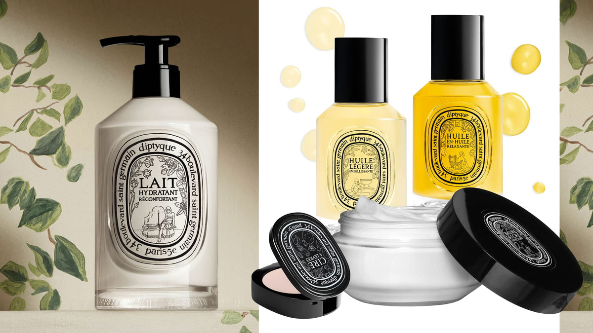 A selection of items from the Diptyque Les Rituals de Soin collection