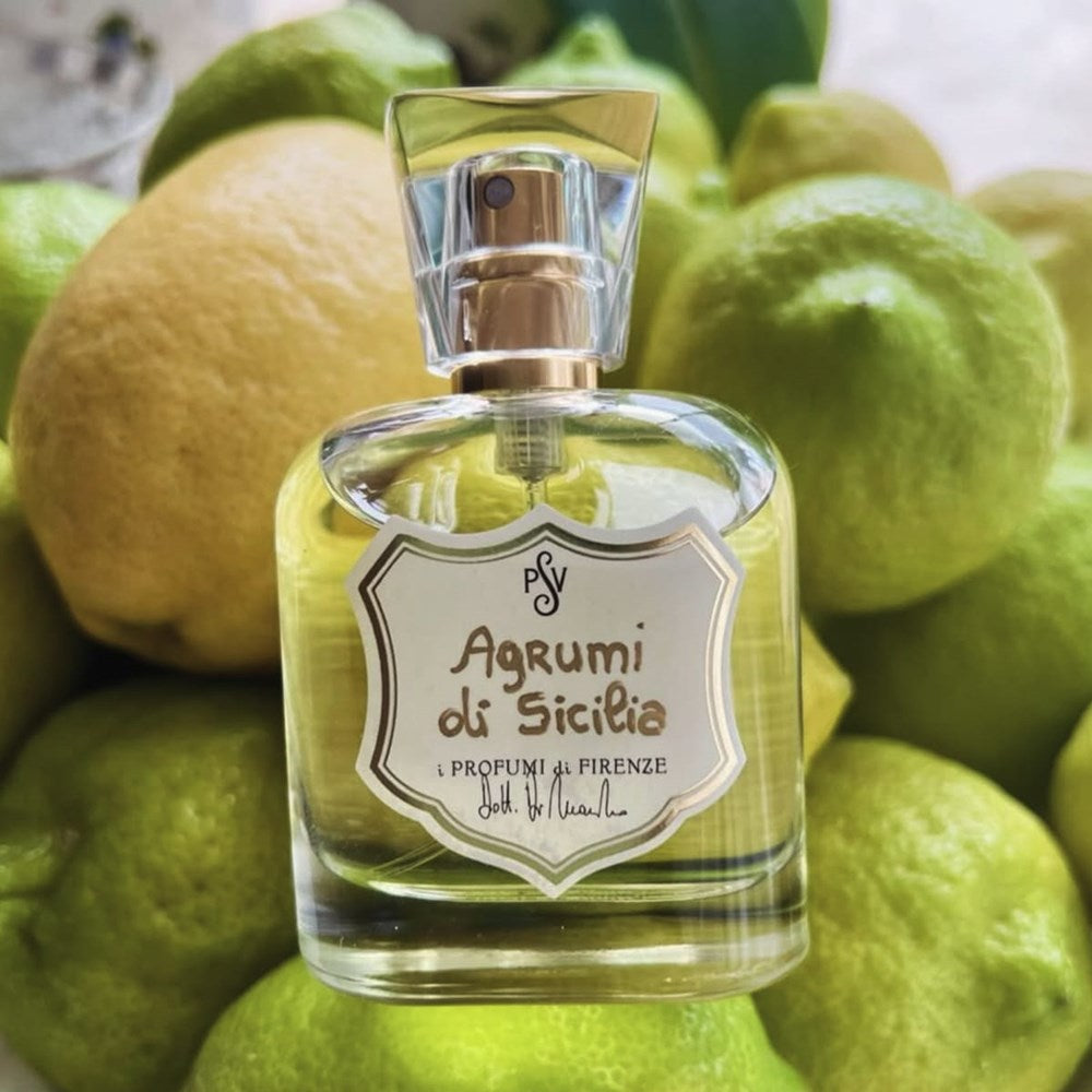 Event on August 11, 2026 >>>>>> Up Close &amp; Personal with i Profumi di Firenze - product shown on lemons.