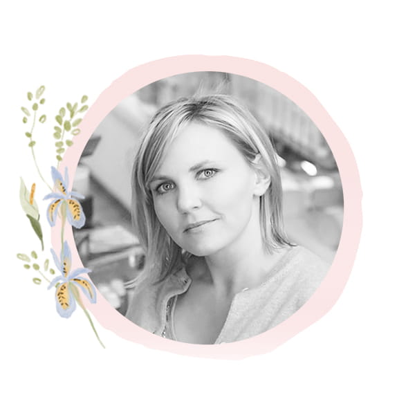 Headshot of Staff Member Teresa with seasonal art frame