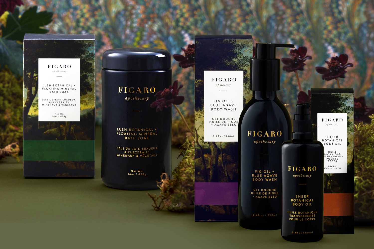 A selection of products from Figaro Apothecary