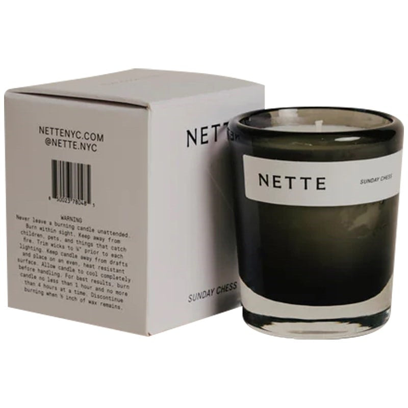 Image of GWP NETTE Sunday Chess Mini Scented Candle (2.6 oz) - see details below