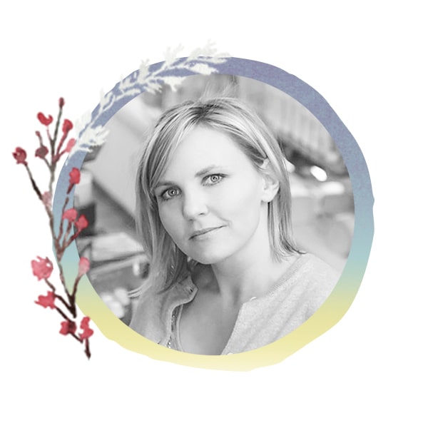 Headshot of Staff Member Teresa with seasonal art frame