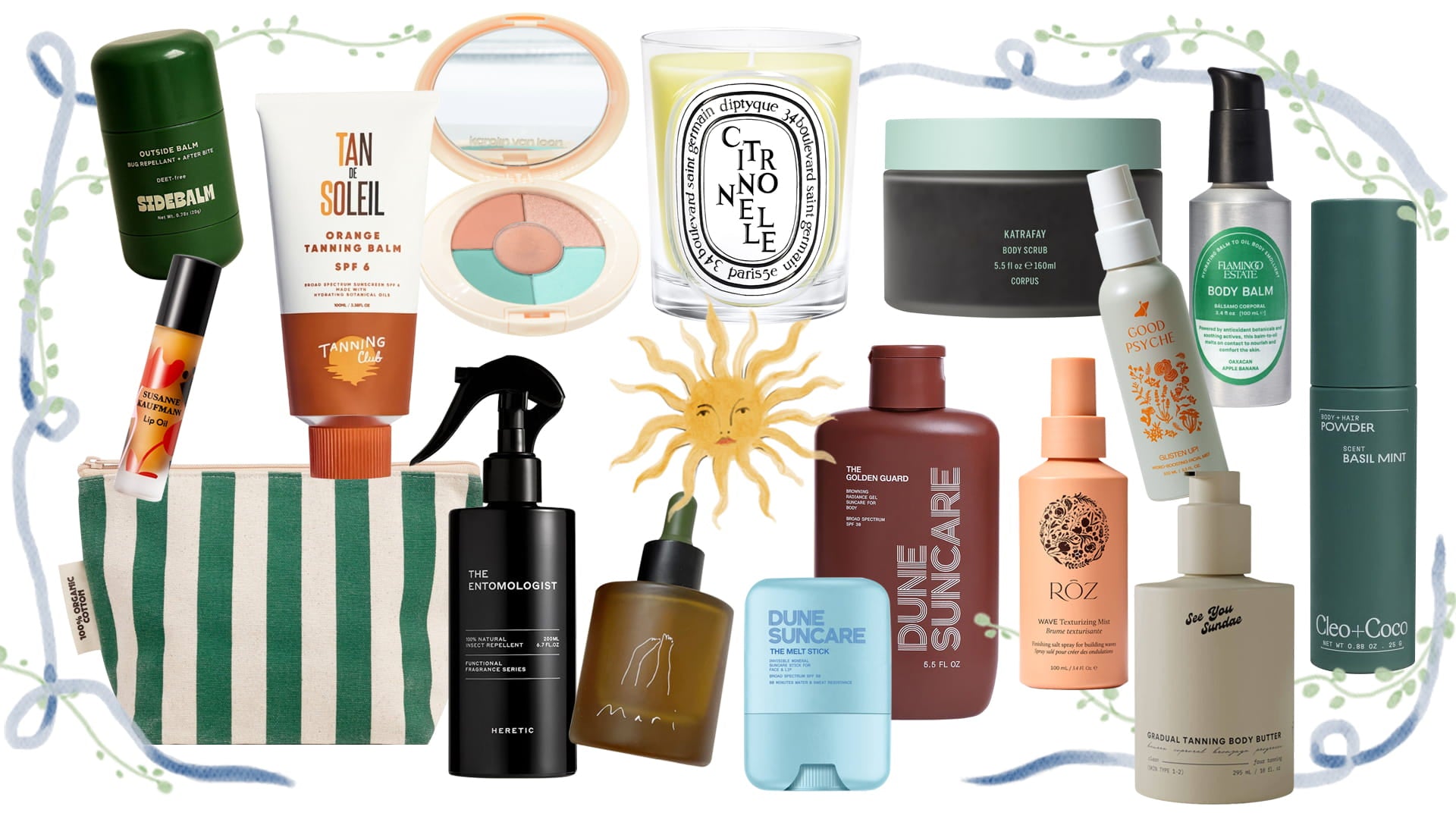 A selection of products from our Summer beauty essentials collection