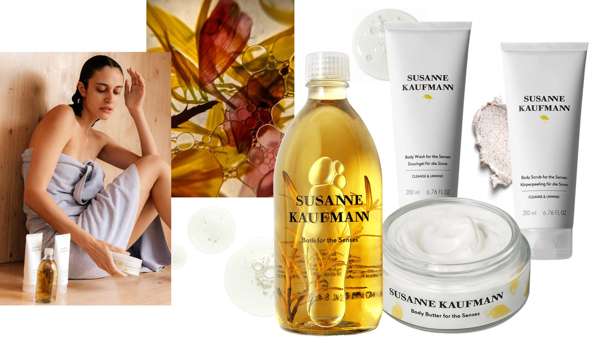 A selection of body care products from Susanne Kaufmann