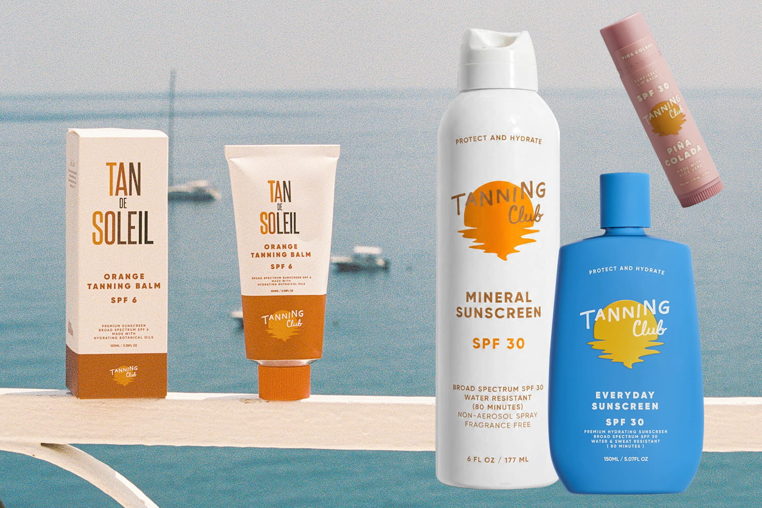 A selection of Tanning Club products