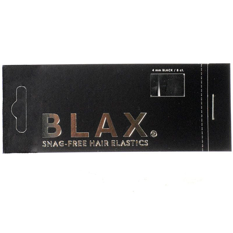 Blax + Smoothies BLACK Hair Elastics (8 pcs, 4 mm) Package