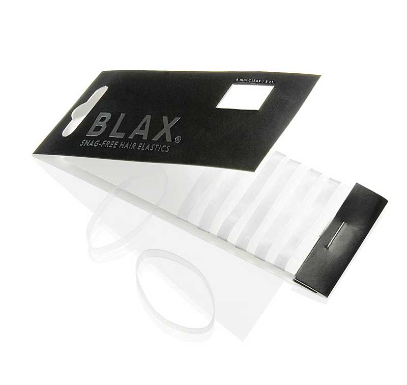 Blax + Smoothies CLEAR Hair Elastics (4 mm, 8 pcs)