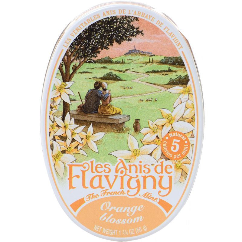 Les Anis de Flavigny Orange Blossom Flavored Hard Candy (1.75 oz) Lid