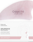 Odacite Crystal Contour Gua Sha Rose Quartz Beauty Tool 1 pc