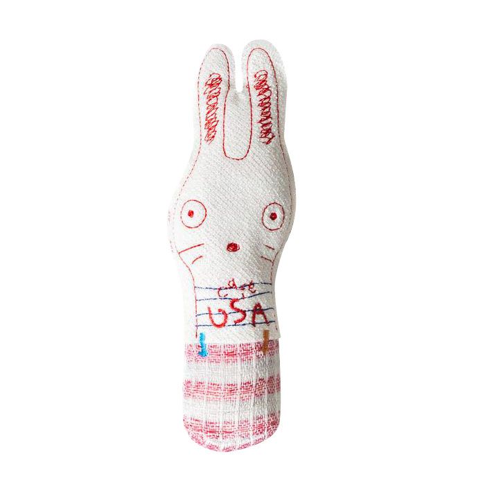 Morihata Doodle Rattle Plush - Bunny (1 pc)