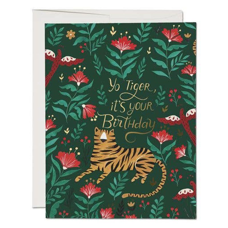 Red Cap Cards Tiger Birthday Card (1 pc)