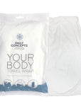 Daily Concepts Your Body Towel Wrap shown with packaging