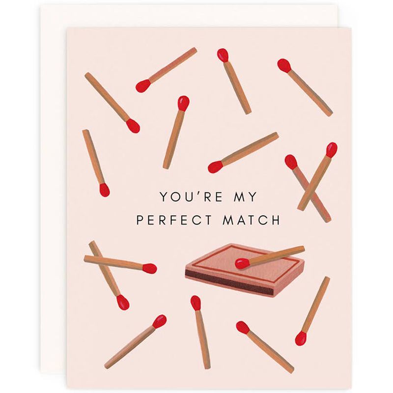 Girl w/ Knife Perfect Match Greeting Card