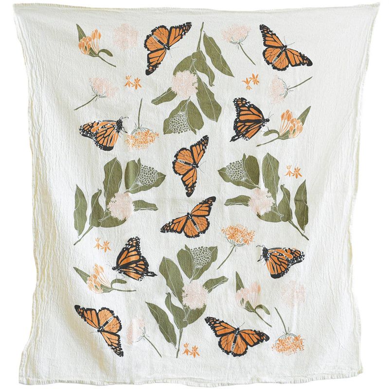 June & December Monarchs & Milkweeds Towel