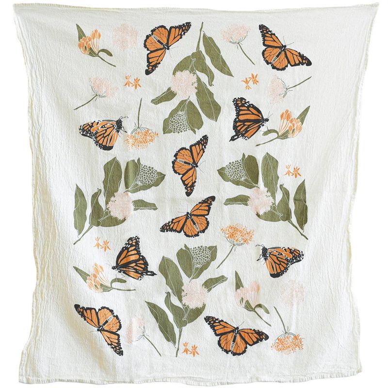 June &amp; December Monarchs + Milkweeds Towel - 1 pc