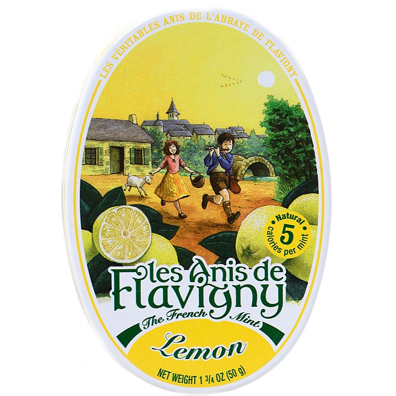Les Anis de Flavigny Lemon Flavored Hard Candy (50 g) Closed Box