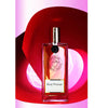 Parfums de Nicolai Rose Pivoine Eau de Toilette 100 ml with red swirl behind bottle