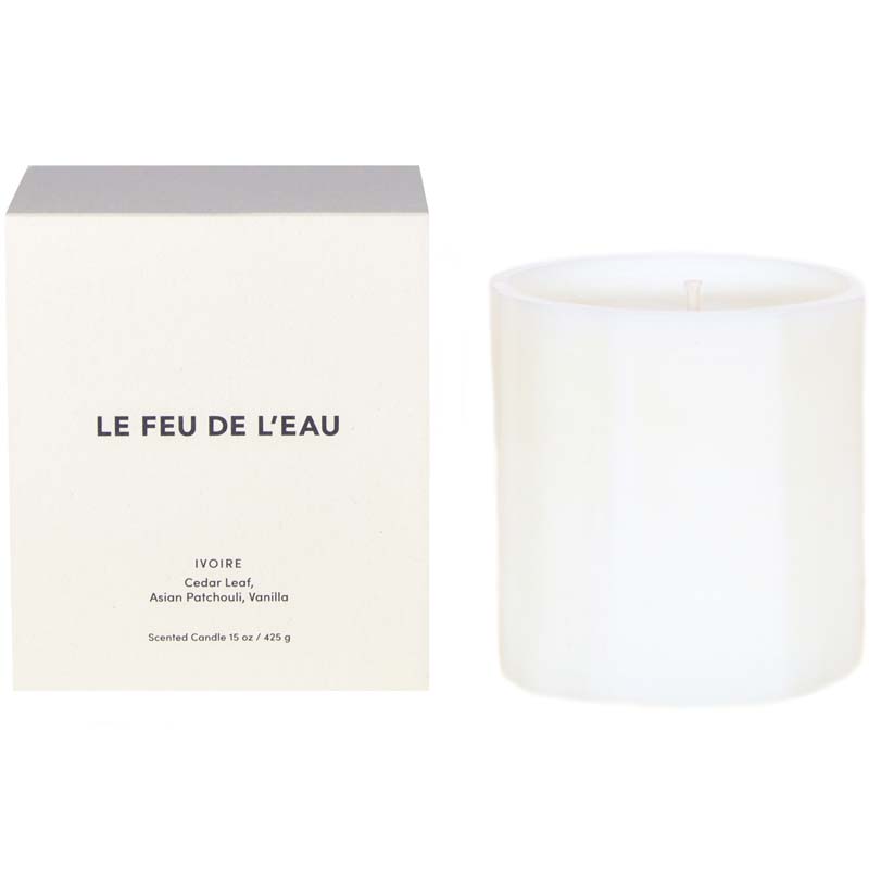 LE FEU DE L&#39;EAU Ivoire Candle (15 oz) with box