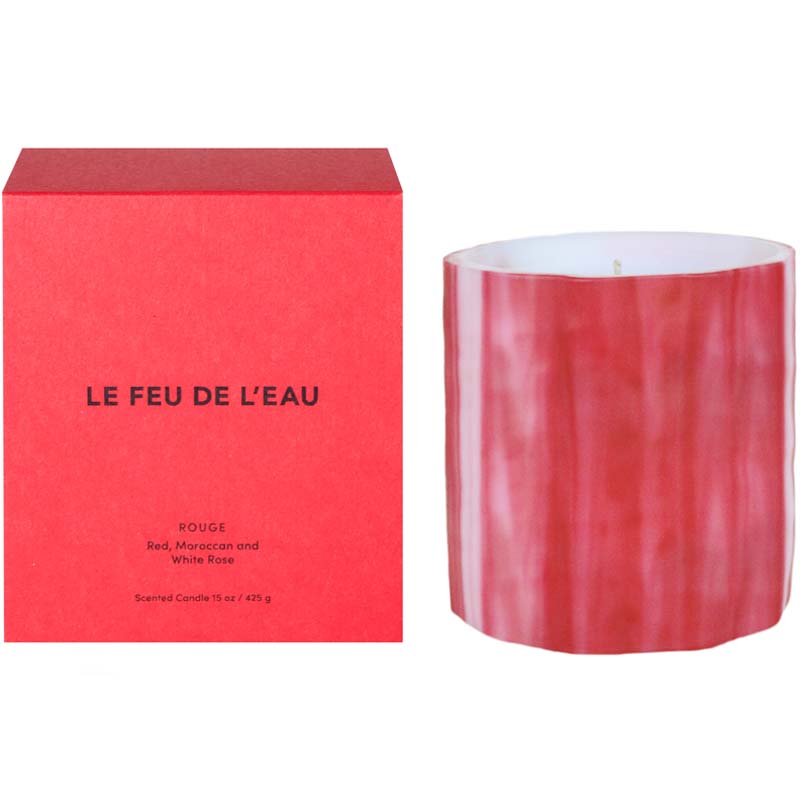 LE FEU DE L&#39;EAU Rouge Candle (15 oz) with box