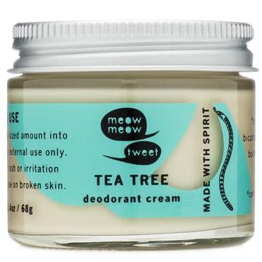 Meow Meow Tweet Deodorant Cream (Tea Tree, 2.4 oz)