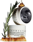 Chantecaille Detox Clay Mask with Rosemary & Honey (50 ml) Open jar on top of closed jar with rosemary and honey in shot