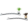 Sprouting Crystal Bobby Pins Green & Brown