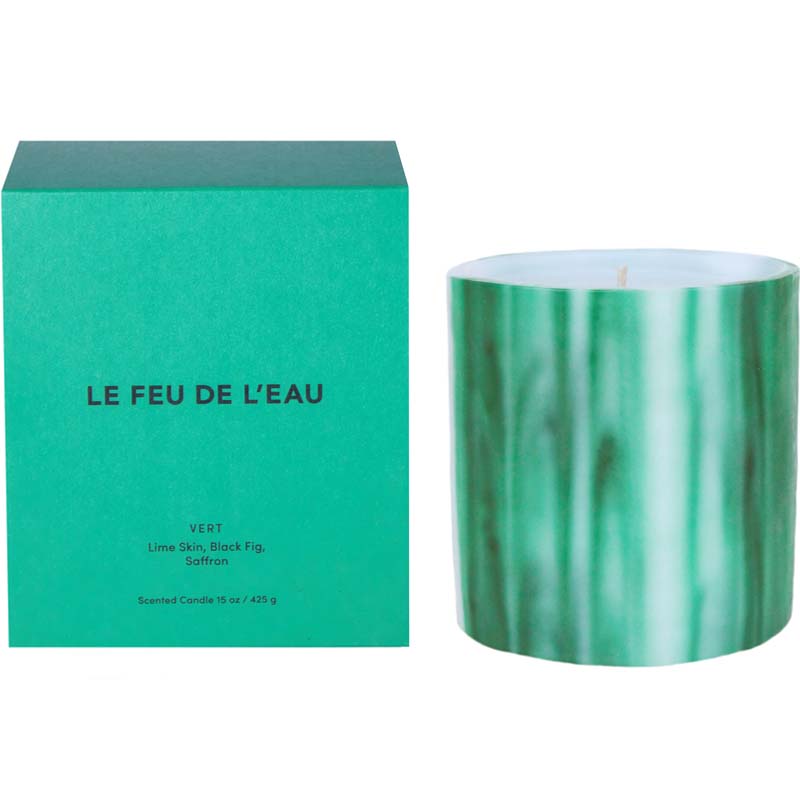 LE FEU DE L&#39;EAU Vert Candle (15 oz) with box