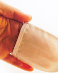 Chidoriya Pure Silk Facial Mitten on fingertips