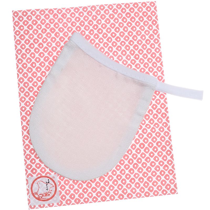 Chidoriya Pure Silk Facial Mitten with packaging