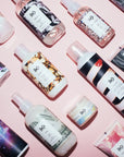 A selection of R+Co products including R+Co Jackpot Styling Creme