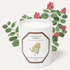 Carriere Freres Sandalwood Candle (185 g) with sandalwood illustration behind candle
