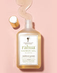 Beauty shot top view of Rahua by Amazon Beauty Rahua Body Shower Gel with top off and gel texture shown
