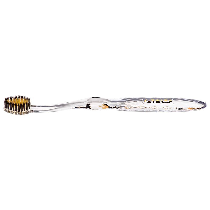 Nano-b Gold & Charcoal Toothbrush (1 pc) clear