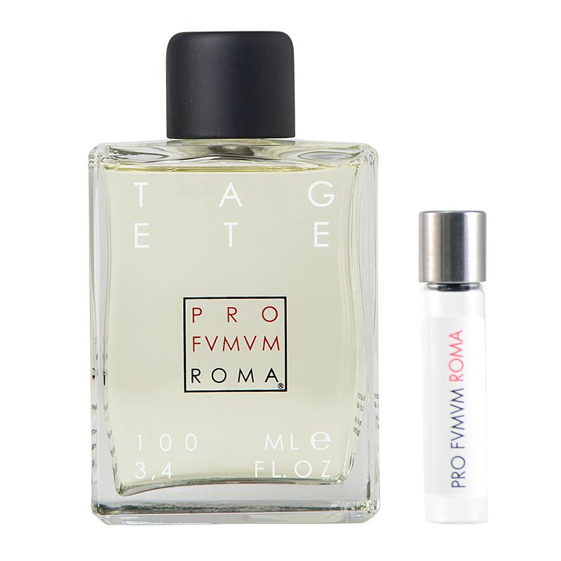 Profumum Roma Tagete Eau de Parfum and travel size vial