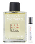Profumum Roma Acqua e Zucchero Eau de Parfum and travel size vial