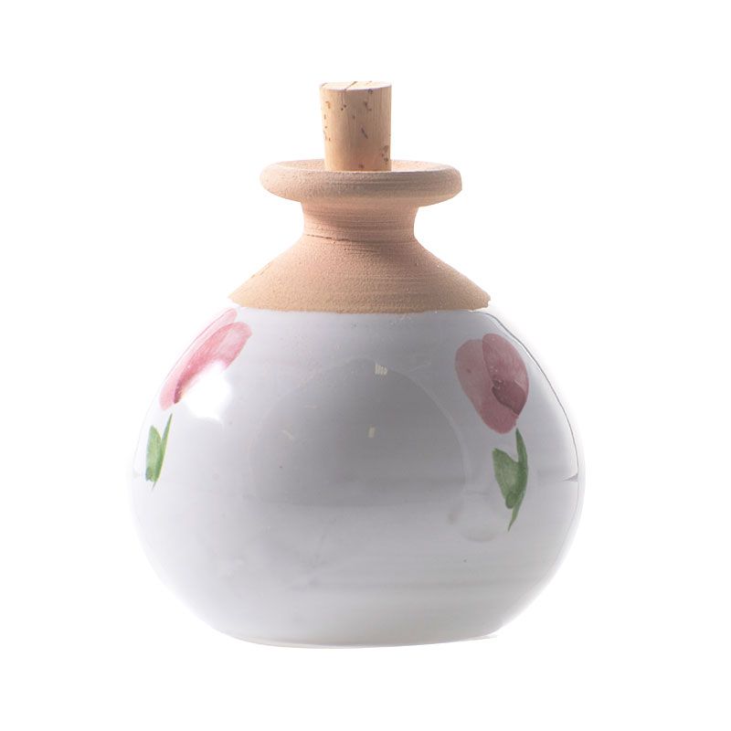 La Lavande Round Pot Diffuser - Pink Flower showing two flowers