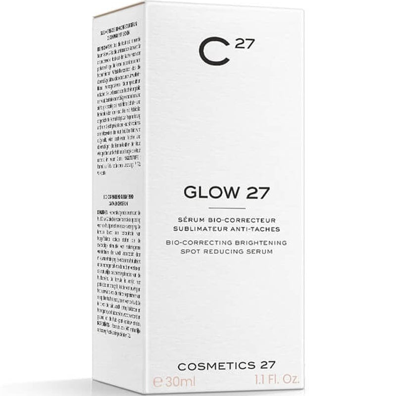 Cosmetics 27 Glow 27 Bio-Correcting Brightening Spot Reducing Serum box