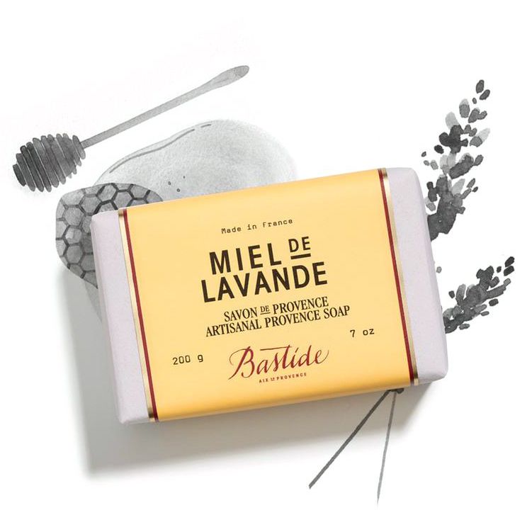 Bastide Miel de Lavande Provence Soap with miel de lavande ingredient illustrated