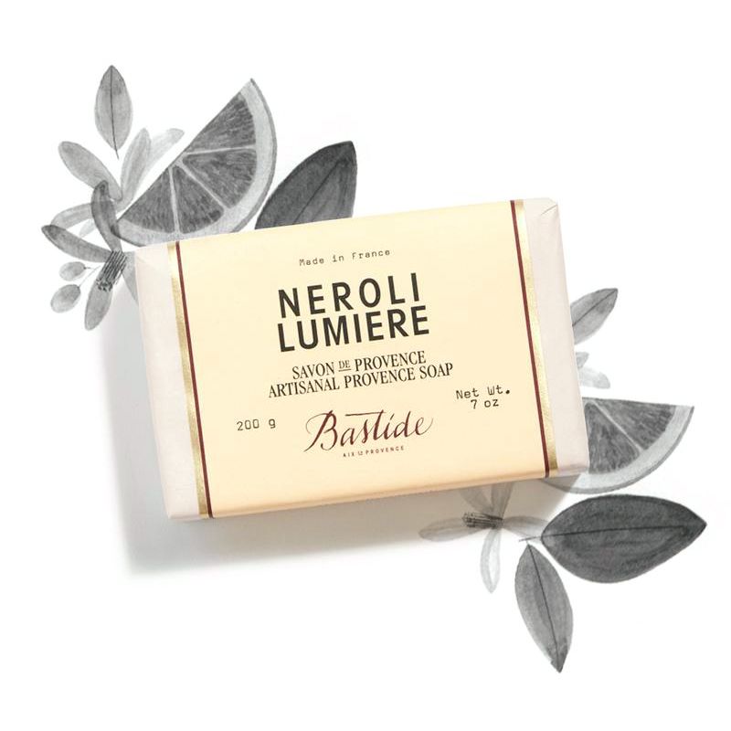 Bastide Neroli Lumiere Provence Soap with neroli ingredient illustrated