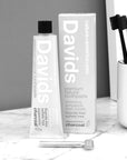 Davids Premium Natural Toothpaste - Peppermint+Charcoal (5.25 oz) Beauty Shot