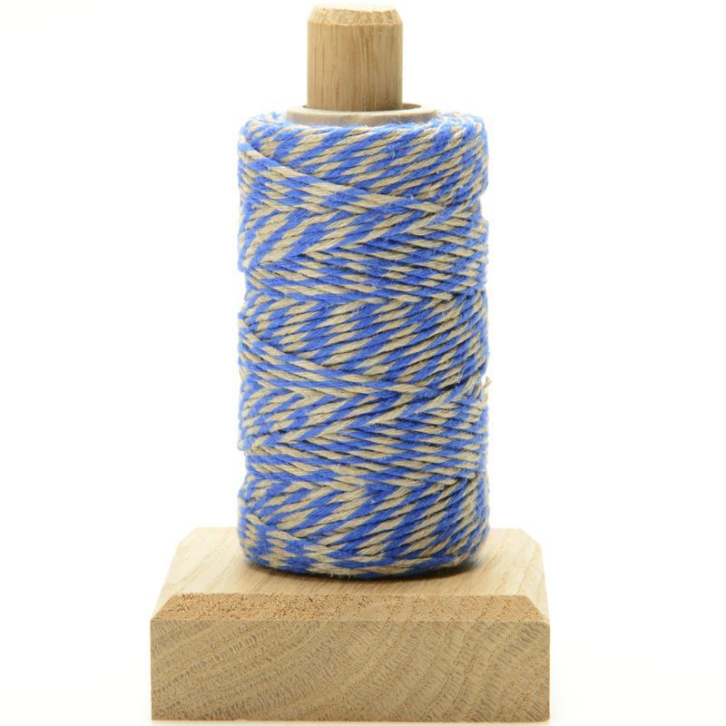 Burstenhaus Redecker Flax Yarn with Holder - Blue/Natural Color