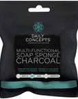 Daily Concepts Multi-Functional Soap Sponge - Charcoal in packaging